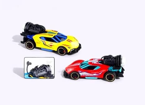 Toffio LED Spray Mist Racing Car Toy for Kids | Turbo Sound, Flashing Lights & Real Mist Exhaust | High-Speed Battery-Operated Drift Car for Boys & Girls (Age 3