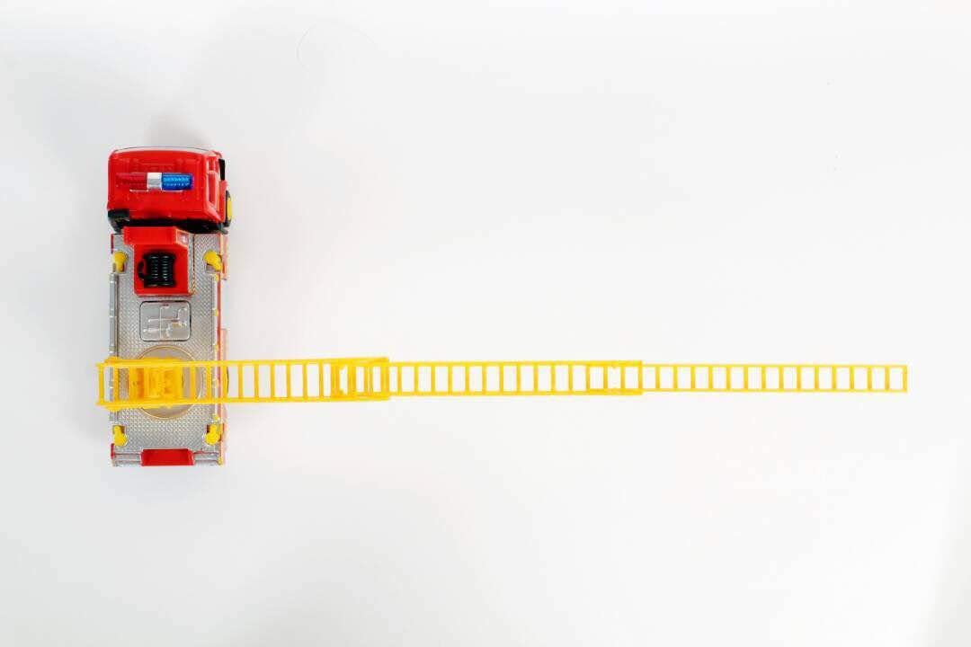 Centy Toys Fire Ladder Truck, Yellow