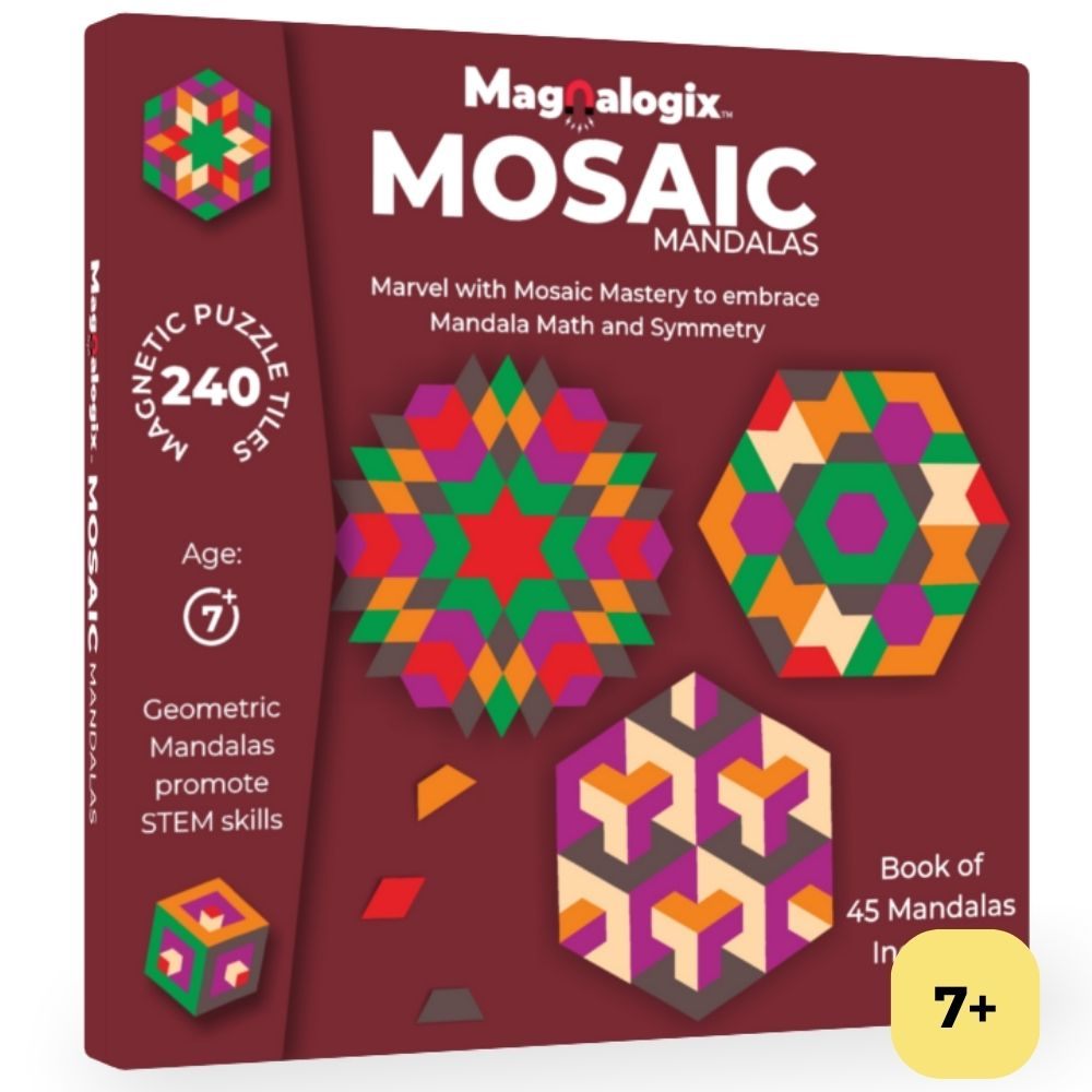 Mosaic Mandalas - Magnetic Mind Game for 7 Years & Above