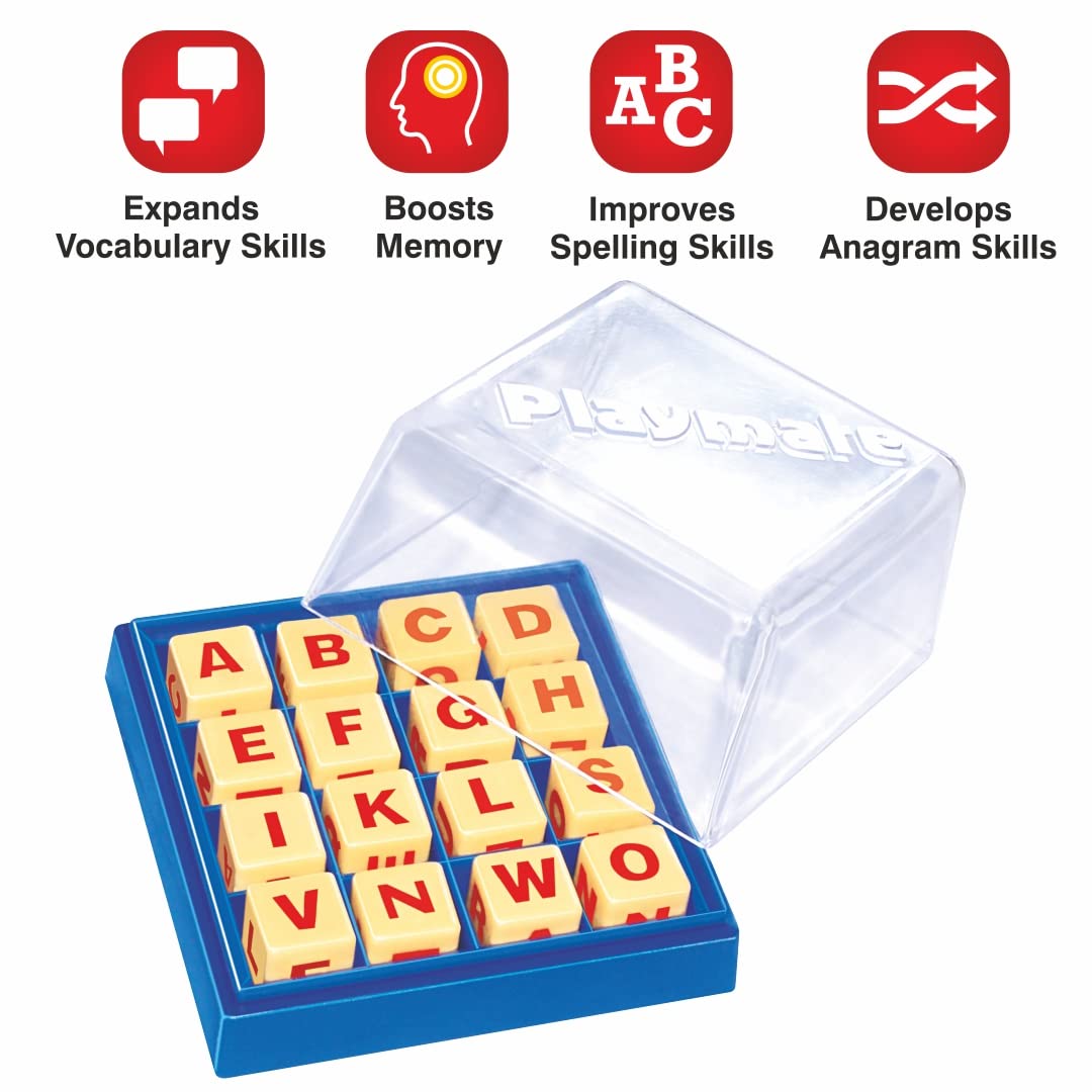 toymate Word Boggle- A Quick Word Hunting Fun Game for Adults & Kids Age 6 Years & Above.