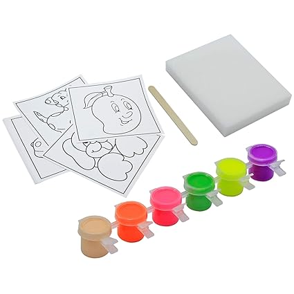 Toy Cloud Finger Painting Junior Game | 2 in 1 Sponge & Finger Painting | Smooth, Colorful Finger Paints