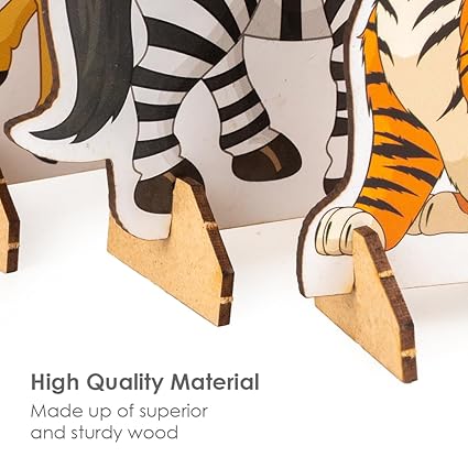 Ratna's Zoology to Create 3D Jungle with Printed Wooden Cutouts Learning & Educational Game for Kids & Toddlers