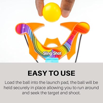 Ratnas Slingshot Pull Back Power Blaster Catapult Gulel Shooter Archery with Plastic Balls for Kids 5+ Years