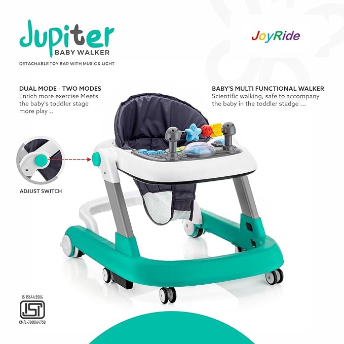 Walker Jupiter 3-in-1 Robust Baby Walker/Multifunction/Anti-o Shaped Leg/Height Adjustment/Anti-Fall/Music Box for Newborn/girl/boy/6-15months with SEAT