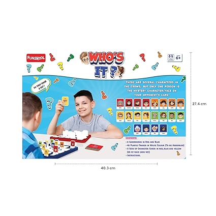 Funskool Who's It, Strategy Game, Board Game for kids, Adults, Families, Educational, Fun, 2+ Players, Family Fun, Learning Activity Toy for Childrens, Gift Set for Kid, Ages 8+ Years