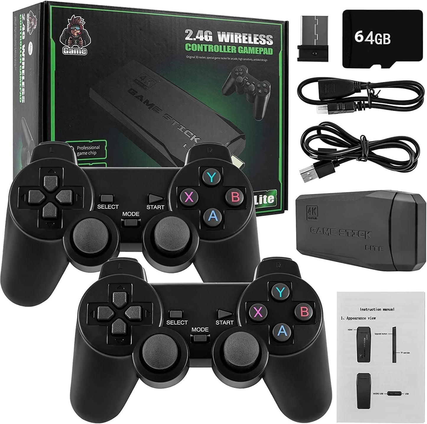 Game console with controllers