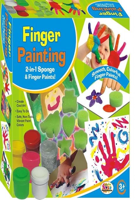 Toy Cloud Finger Painting Junior Game | 2 in 1 Sponge & Finger Painting | Smooth, Colorful Finger Paints