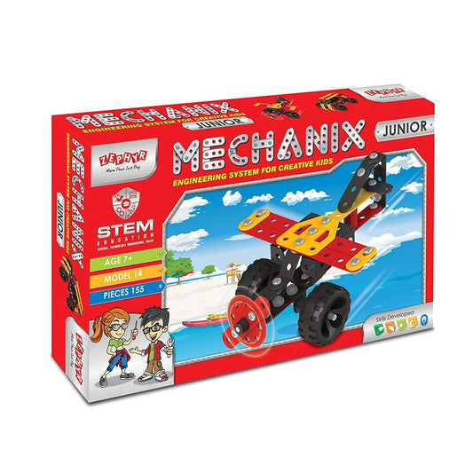 Box of Mechanix Junior STEM educational toy set