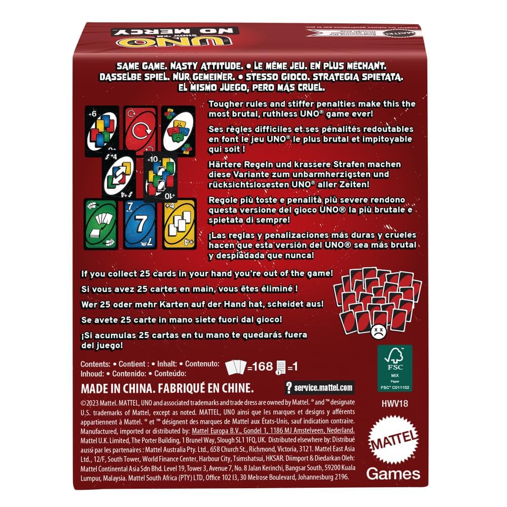 KIDINGTON Show ‘em No Mercy Card Game for Kids, Adults & Family Parties and Travel with Ext, Kid Uno Flip Side Card Game, Multi Color