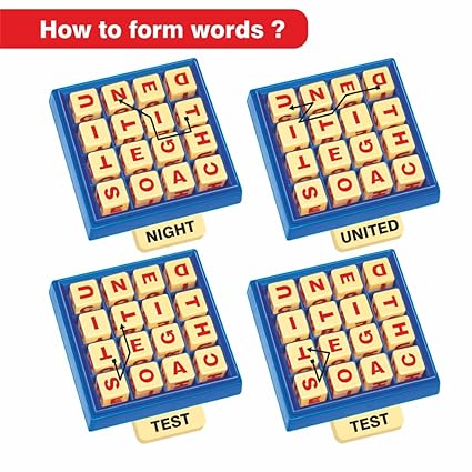 toymate Word Boggle- A Quick Word Hunting Fun Game for Adults & Kids Age 6 Years & Above.