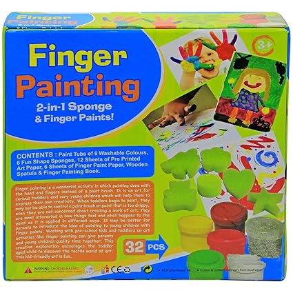 Toy Cloud Finger Painting Junior Game | 2 in 1 Sponge & Finger Painting | Smooth, Colorful Finger Paints