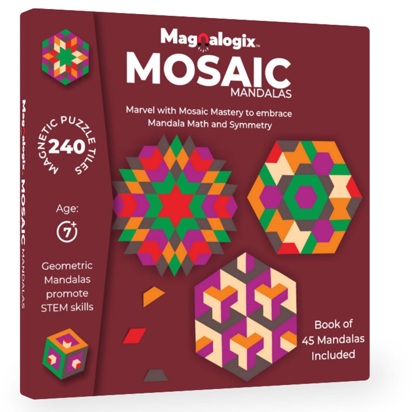 Mosaic Mandalas - Magnetic Mind Game for 7 Years & Above