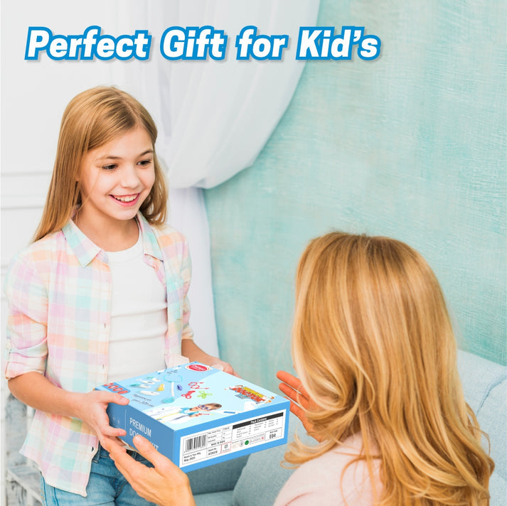 Aditi Toys Premium Doctor Set For Kids, 10 Piece Doctor Kit With Led Light Instruments