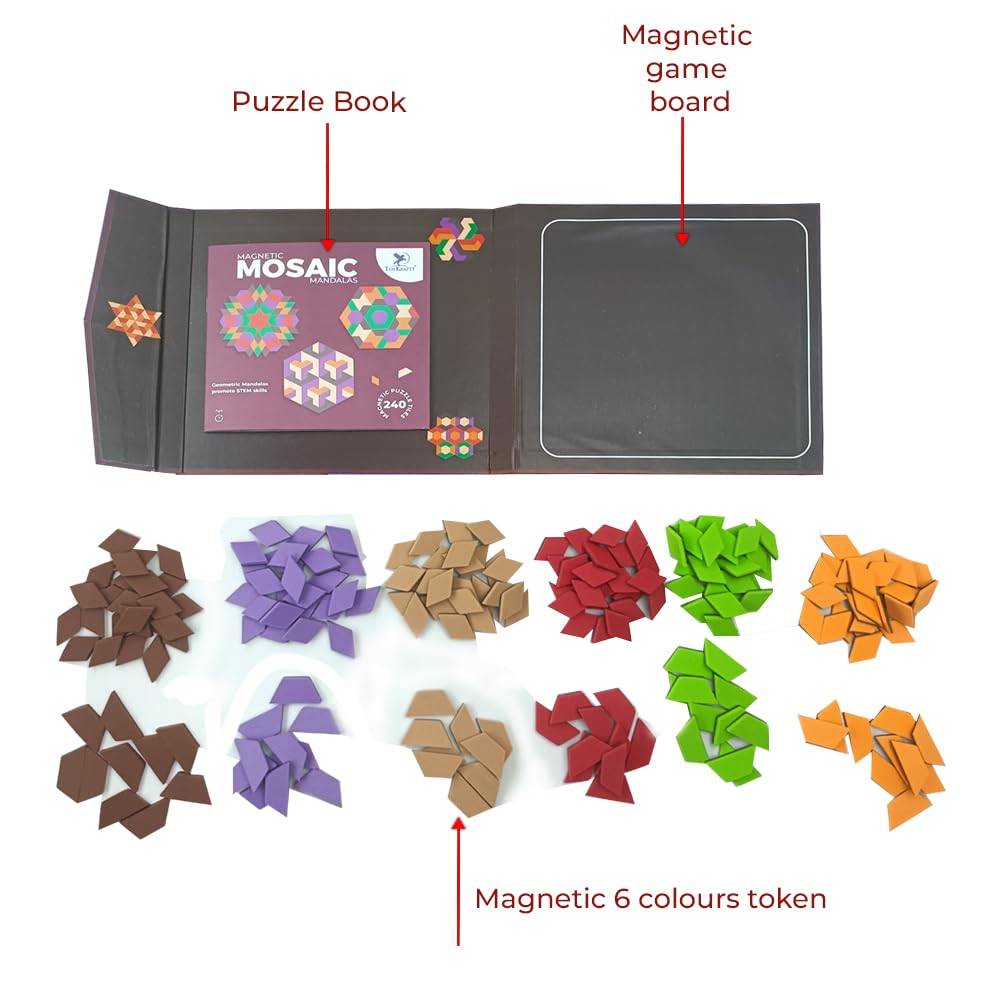 Mosaic Mandalas - Magnetic Mind Game for 7 Years & Above