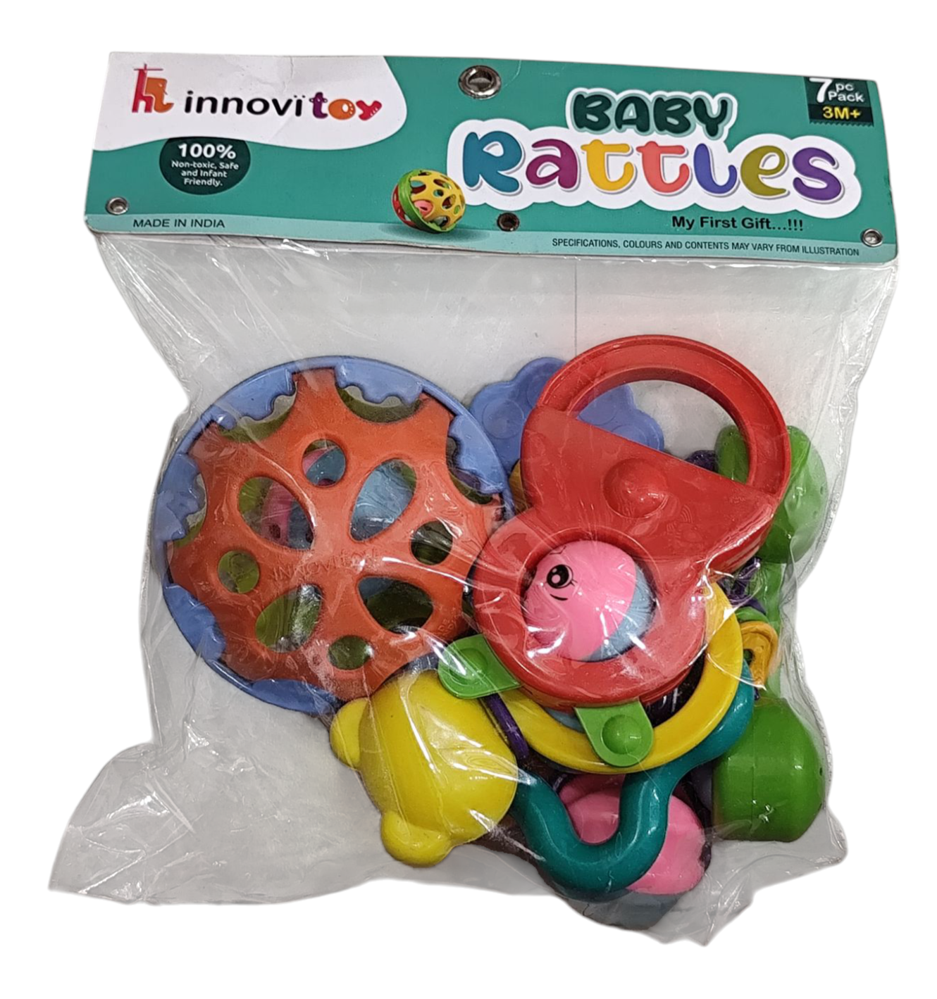 Baby Rattles 7 Pcs Combo 2 Ball