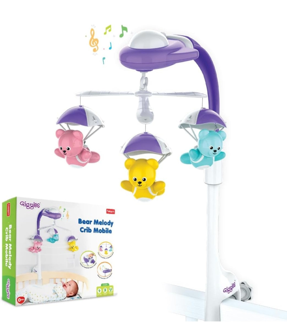 Giggles Bear Melody Crib Mobile
