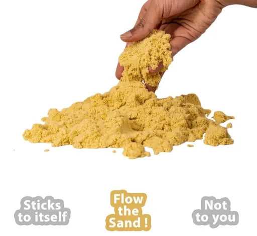 RATNA'S Wonder Sand 500 grams Brown colour.Smooth & Soft sand for kids for hours of sand play,with 1 Big mould inside.