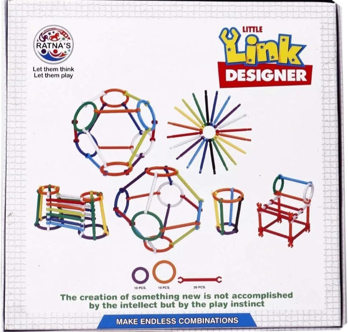 Little Link Designer for Kids. Build and Construct AS Many Objects AS You CAN. A Perfect Creativity Game