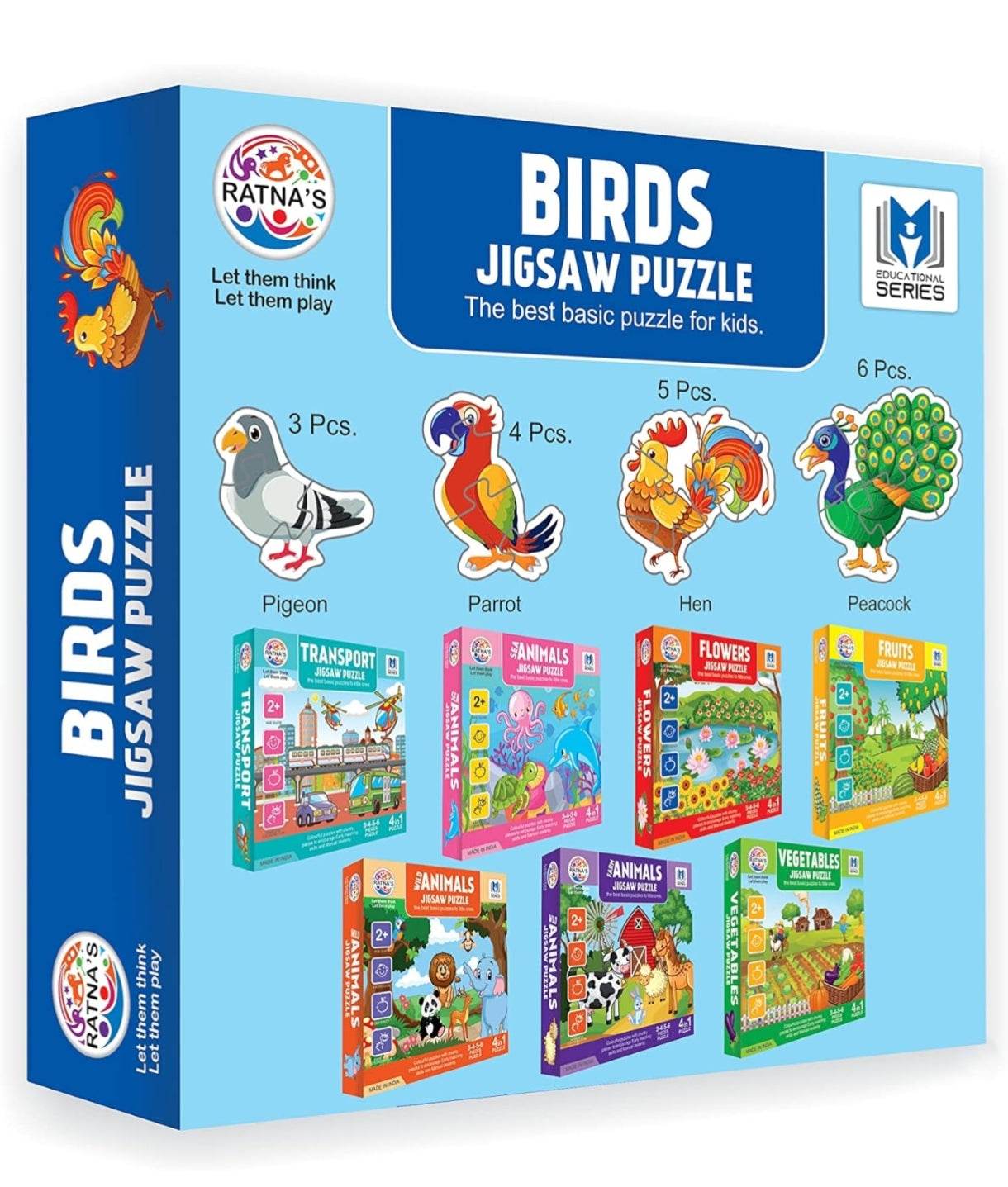 Ratnas Educational Baby Puzzle Birds - T-Rex the toyland Sitamarhi