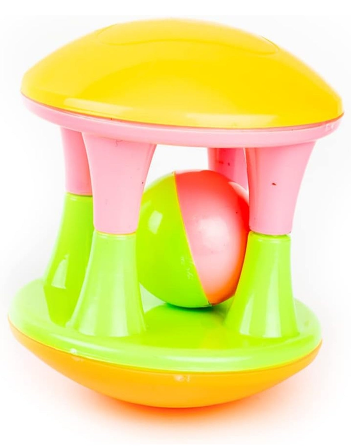 Ratna's Baby Gift Set 2in1 Rattle Roller & Ball Rattle Set for Infants & Toddlers (Multicolor)