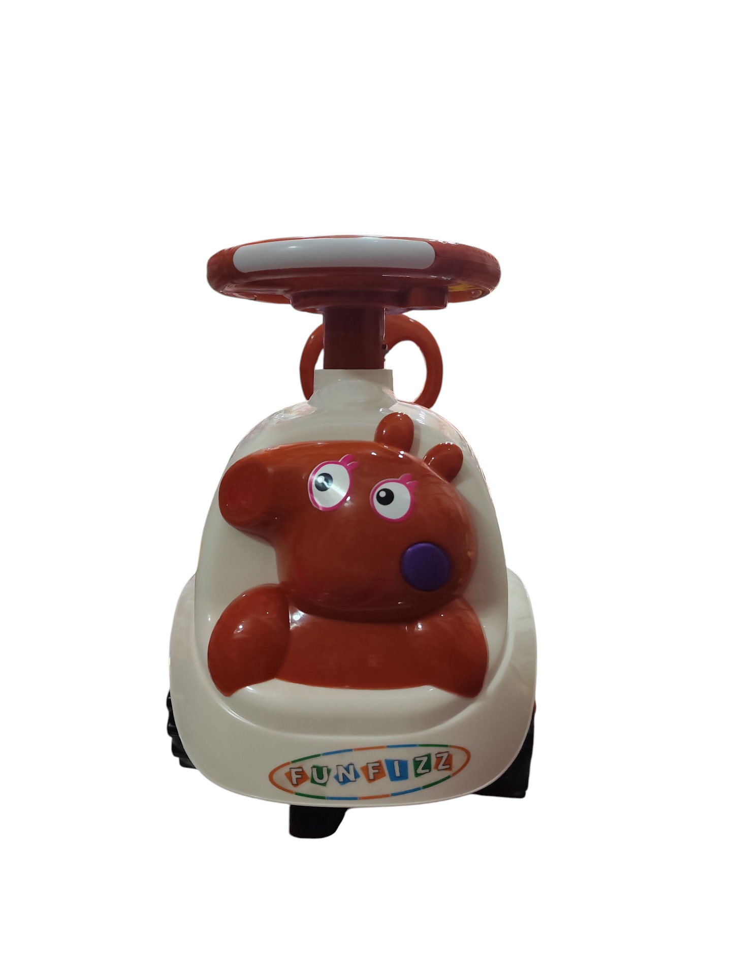 Children's toy car with a bear design
