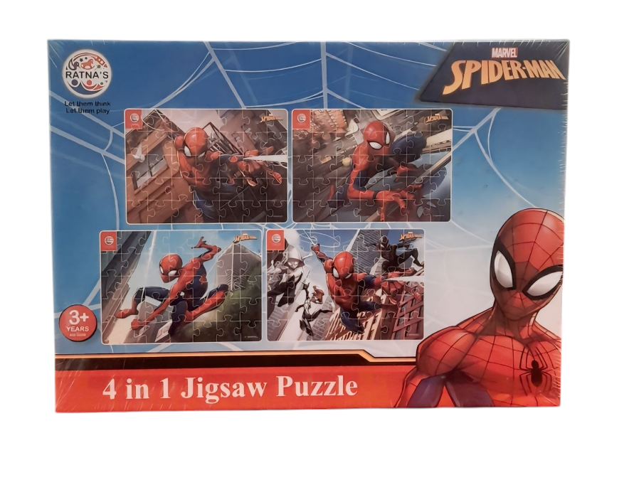 4 IN 1 Spiderman Jigsaw