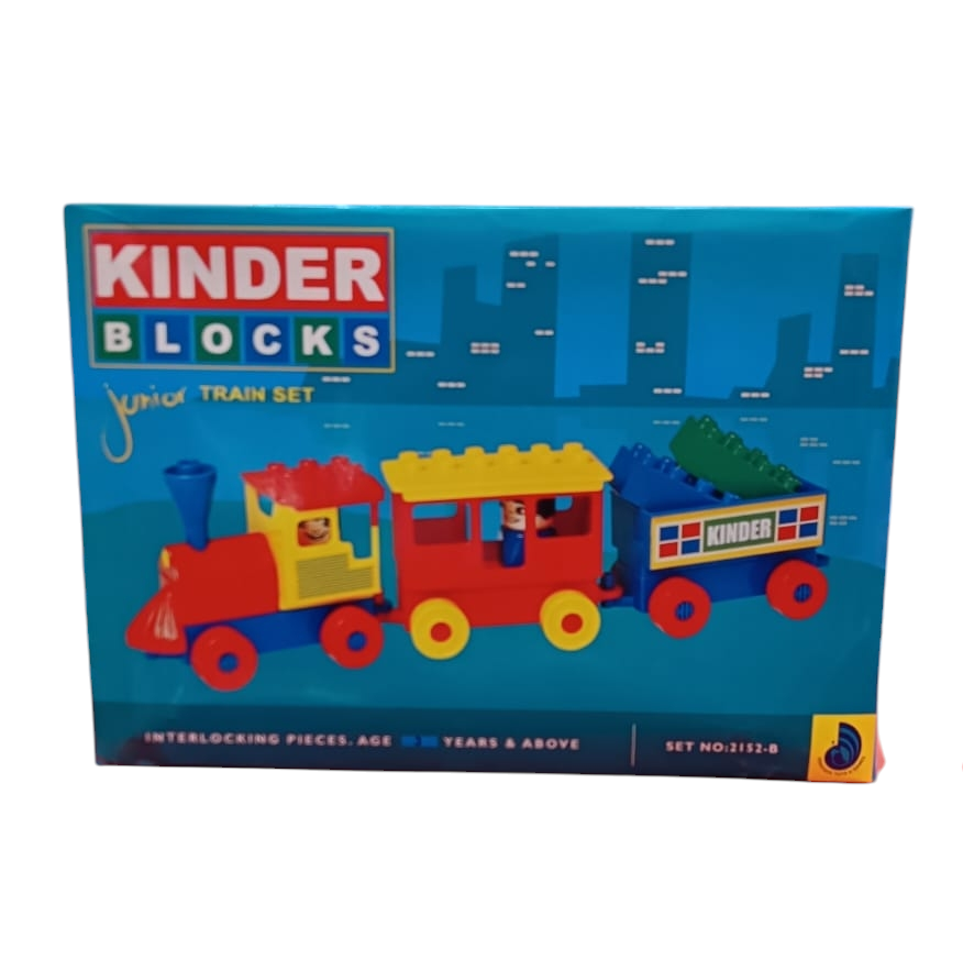 Peacock Kinder Blocks Junior Train Set