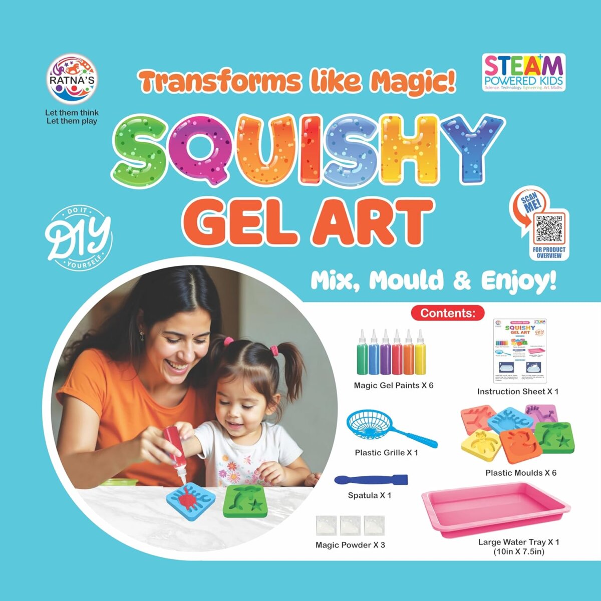 Ratna’s Transforms Like Magic Squishy Gel Art Kit For Kids | 7 + Years
