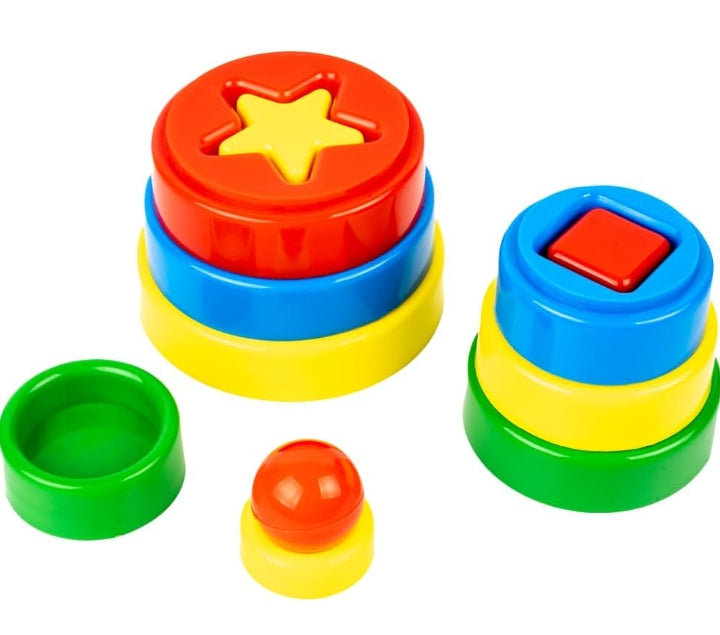 RATNA'S Pyramid Shape Stacker Multicolour (Multicolor)