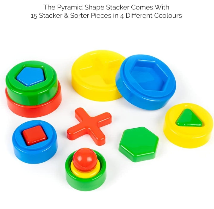 RATNA'S Pyramid Shape Stacker Multicolour (Multicolor)