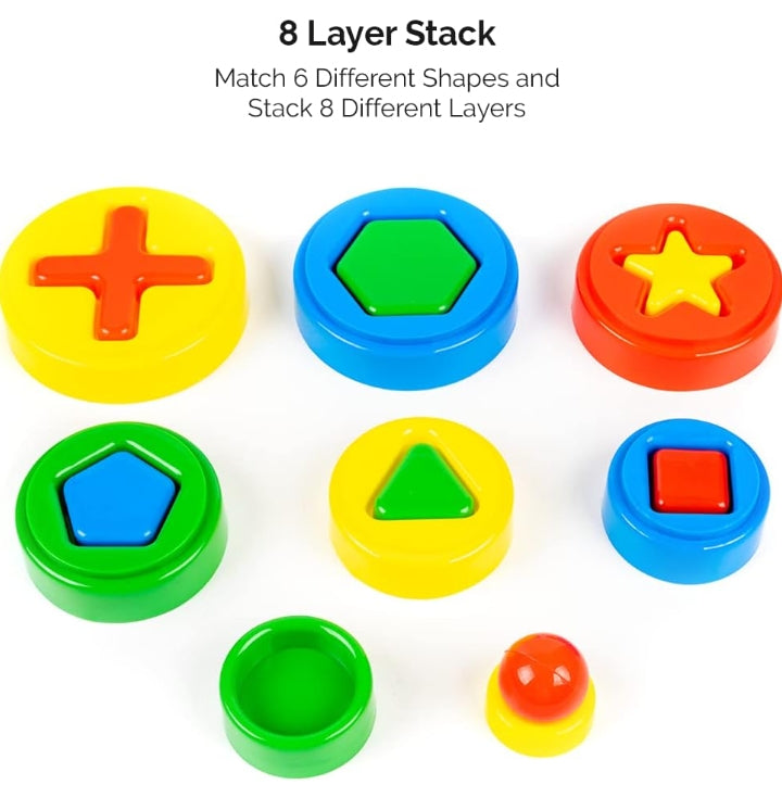 RATNA'S Pyramid Shape Stacker Multicolour (Multicolor)