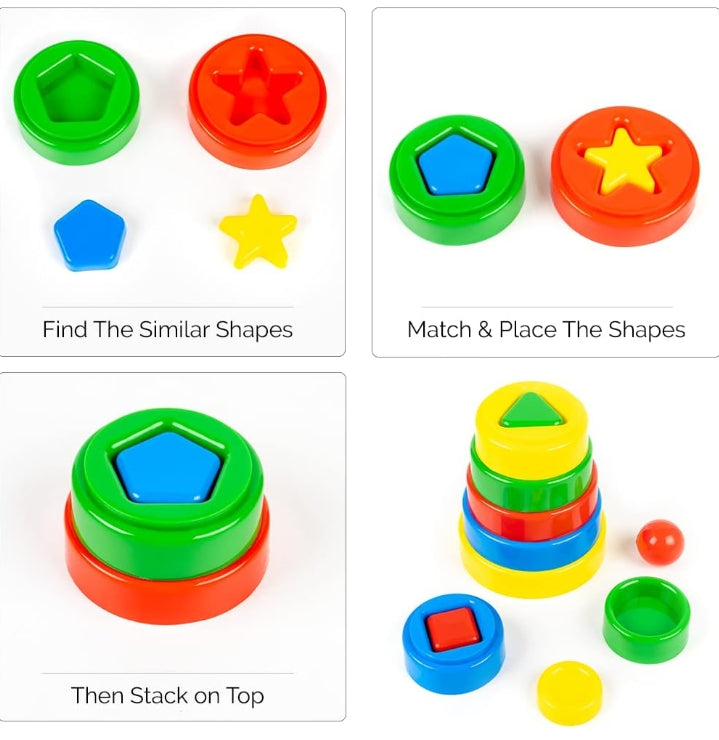 RATNA'S Pyramid Shape Stacker Multicolour (Multicolor)