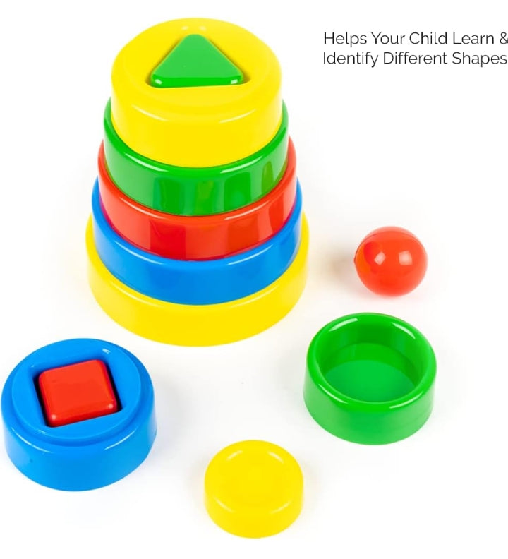 RATNA'S Pyramid Shape Stacker Multicolour (Multicolor)