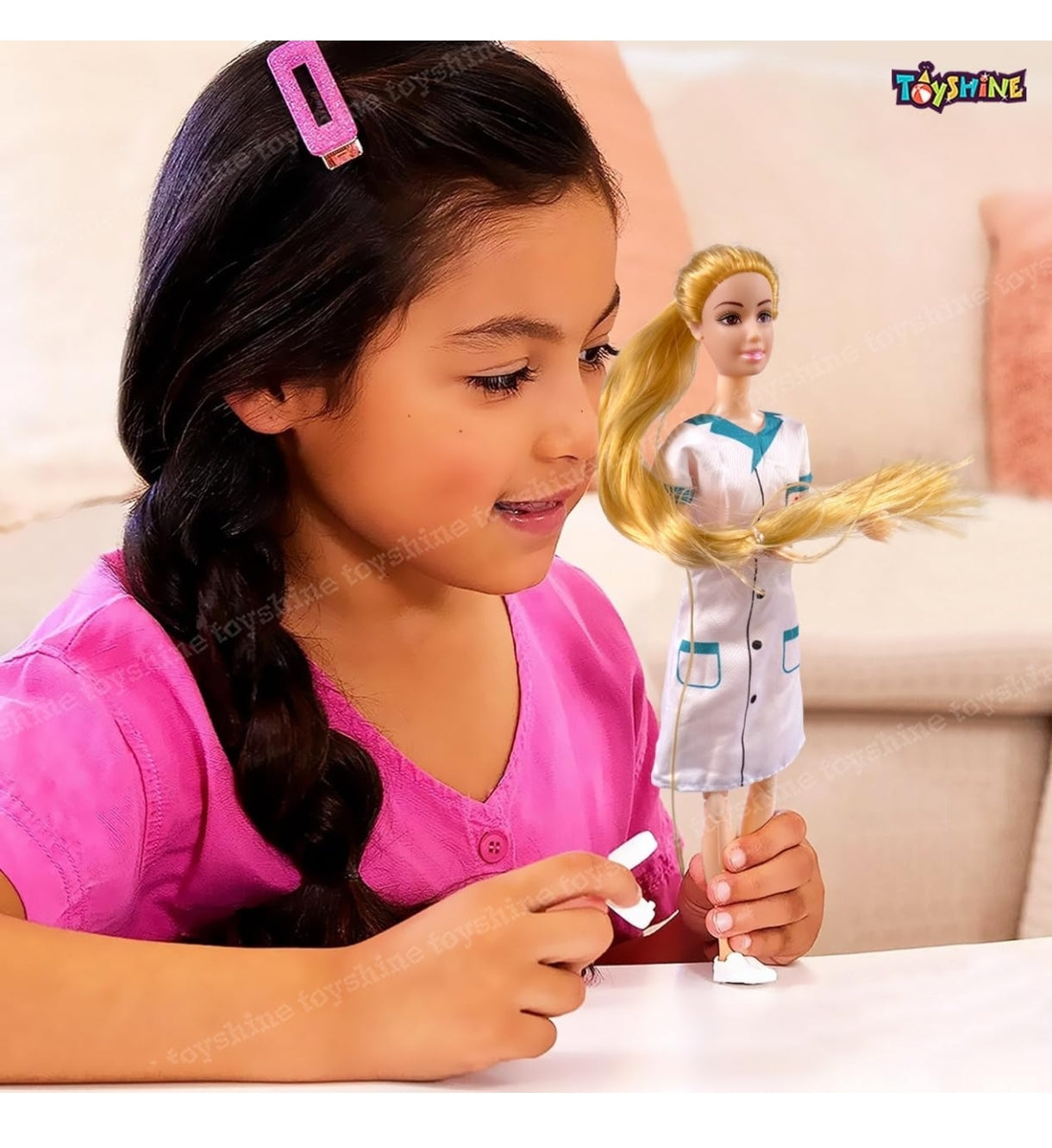 Toyshine Doctor Doll with Medical equipments, Furniture & Accessories Toys for Kids Role Play Set for Age 3+