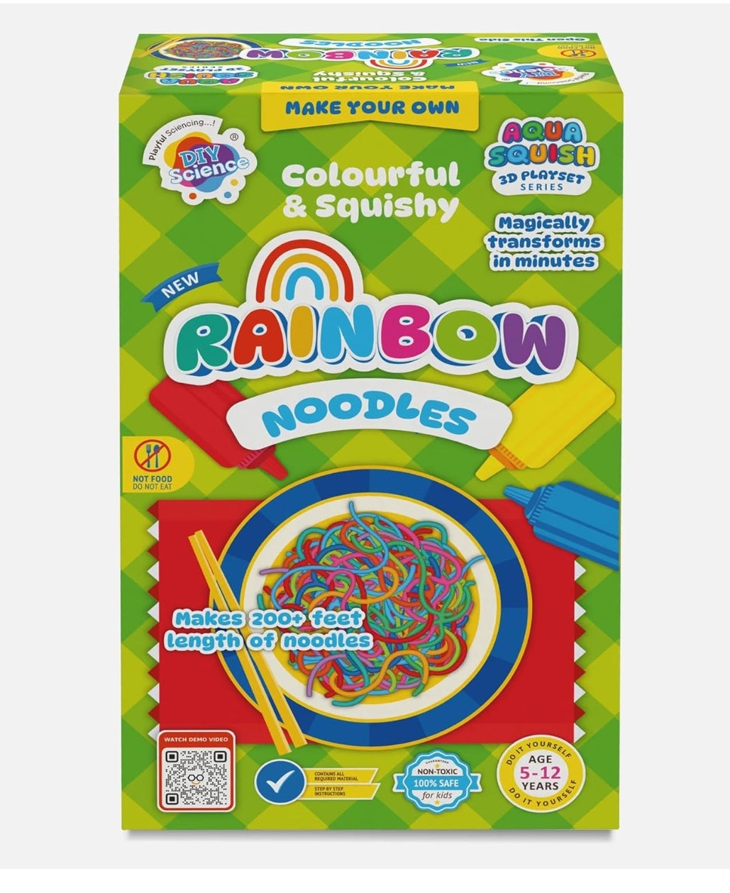 Box of Rainbow Noodles with colorful design