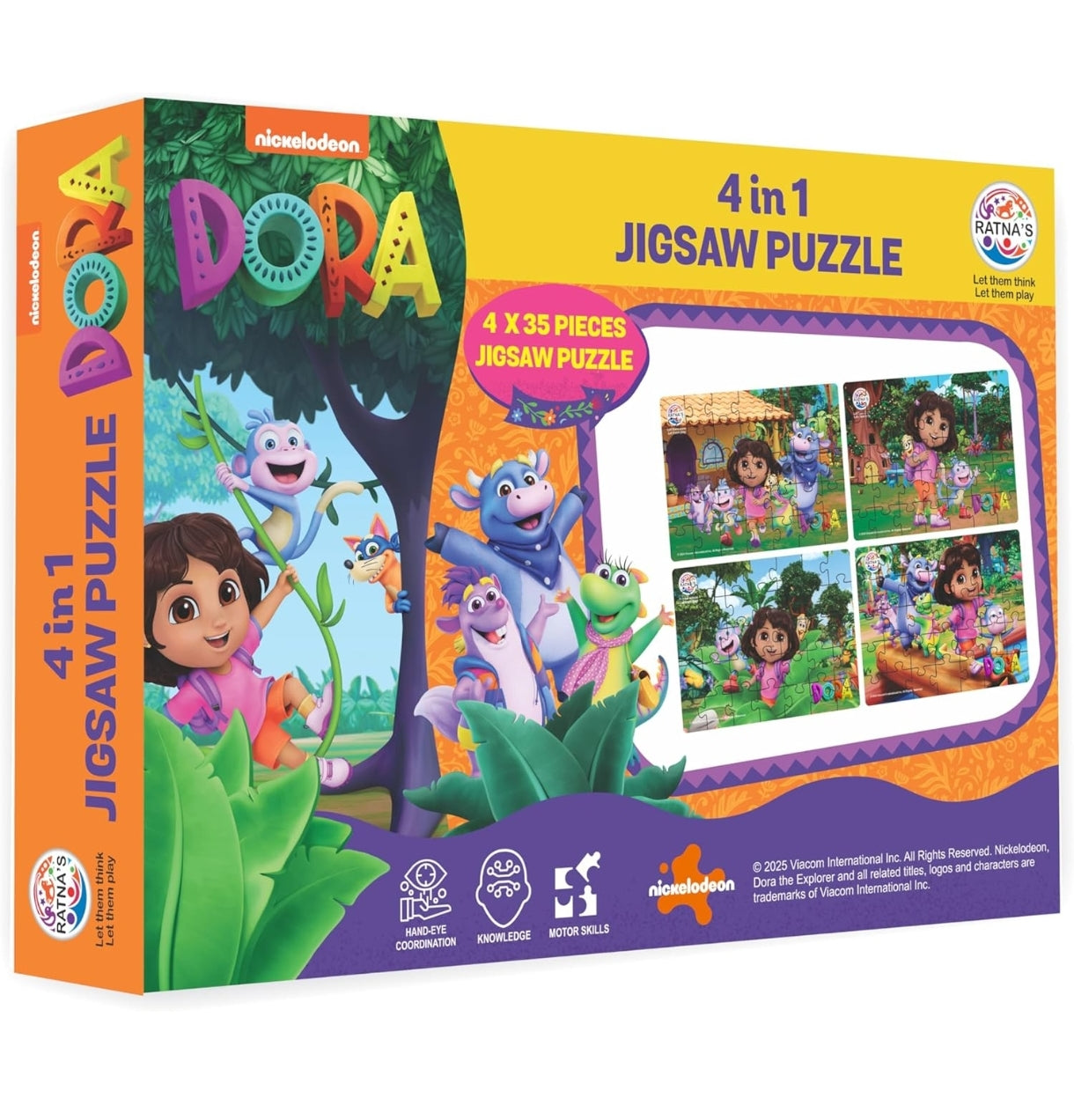 Dora the Explorer 4-in-1 jigsaw puzzle box