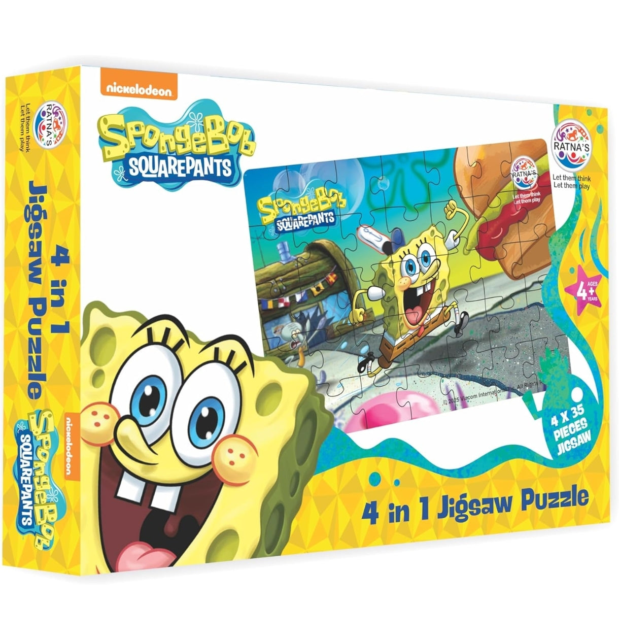 SpongeBob SquarePants 4-in-1 jigsaw puzzle box