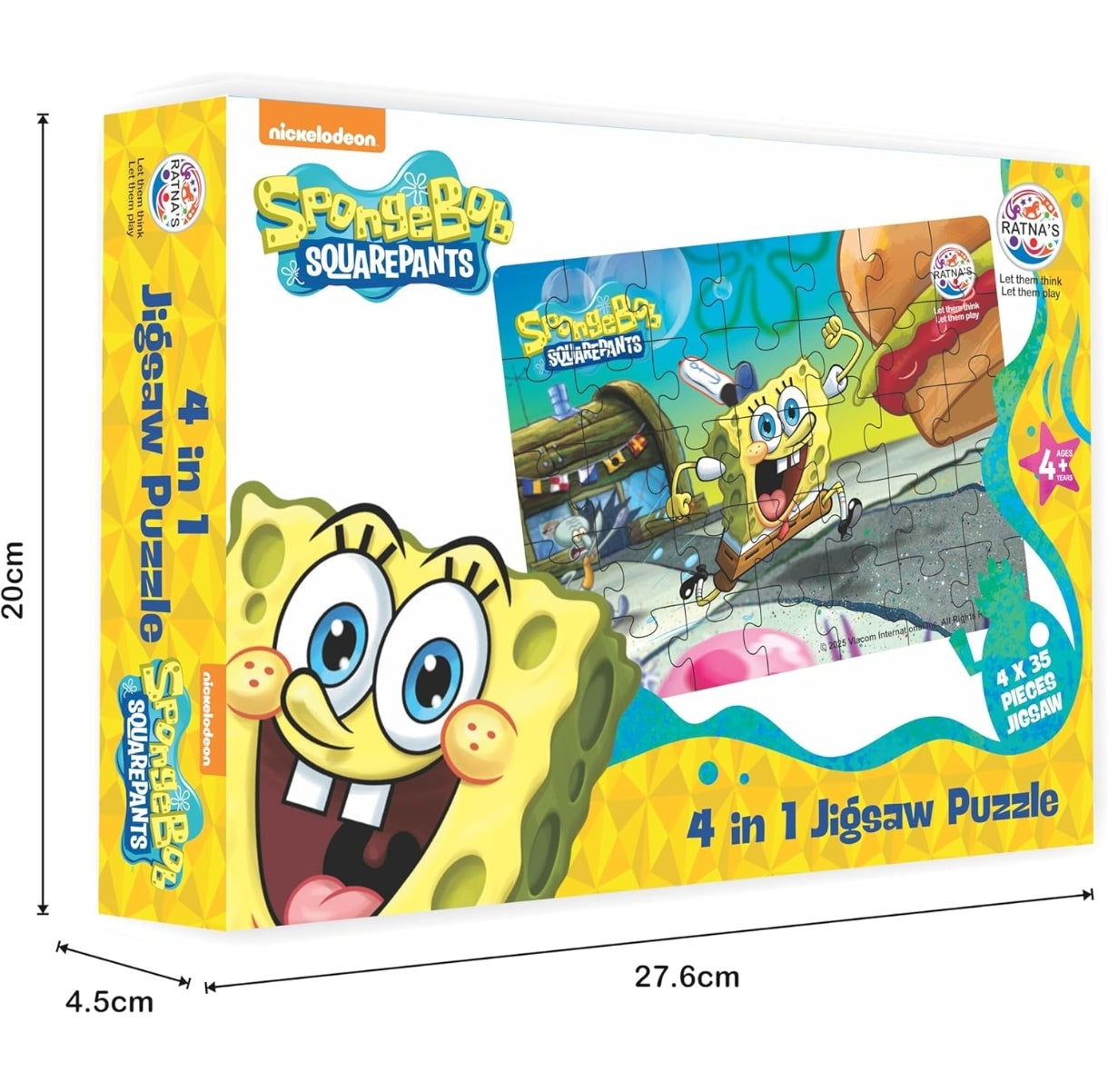 SpongeBob SquarePants 4-in-1 Jigsaw Puzzle box
