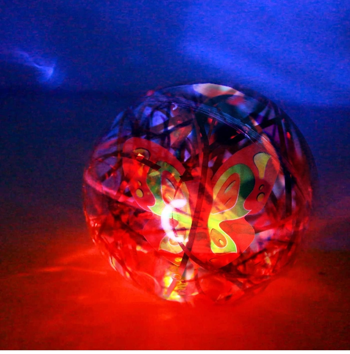 Colorful LED ball with a butterfly design