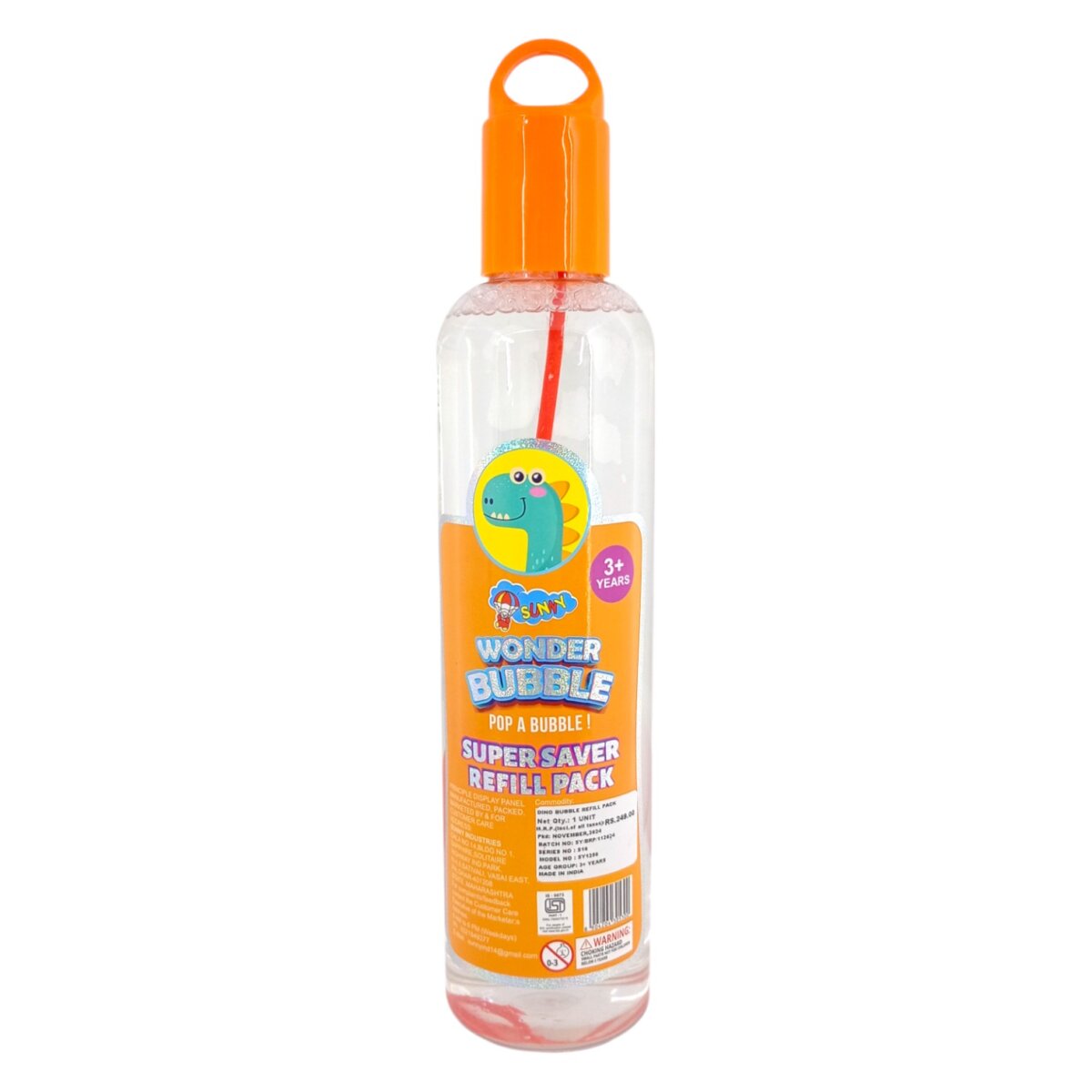 Sunny Wonder Bubble Bottle Pop A Bubble Super Saver Refill Pack 1000ml 3 Years+