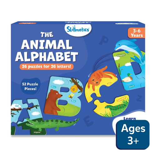 The Animal Alphabet | Fun & Educational 52 Piece Jigsaw Puzzle (ages 3-6)