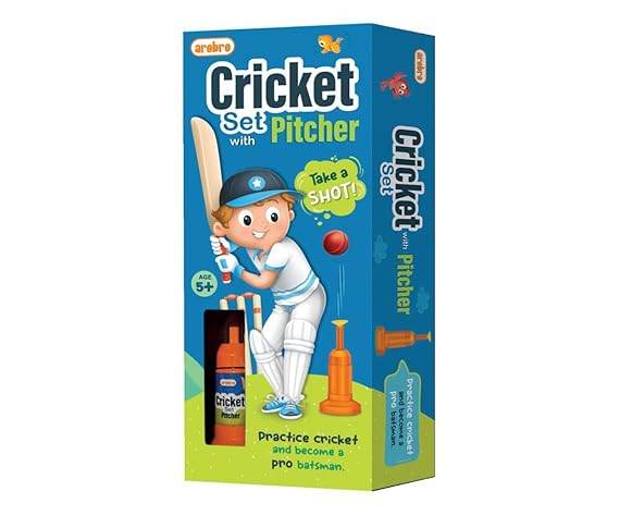 Kids cricket set with pitcher by T-Rex the toyland Sitamarhi featuring a toy bat and ball for ages 5 plus