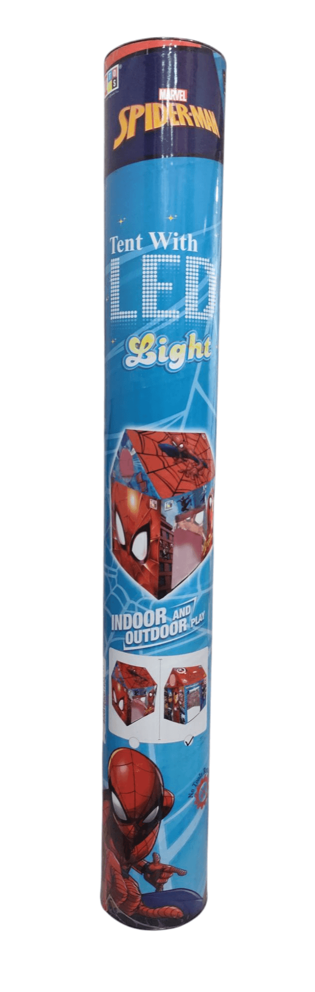 Avengers play tent for kids featuring Spider-Man design with LED light for indoor and outdoor use