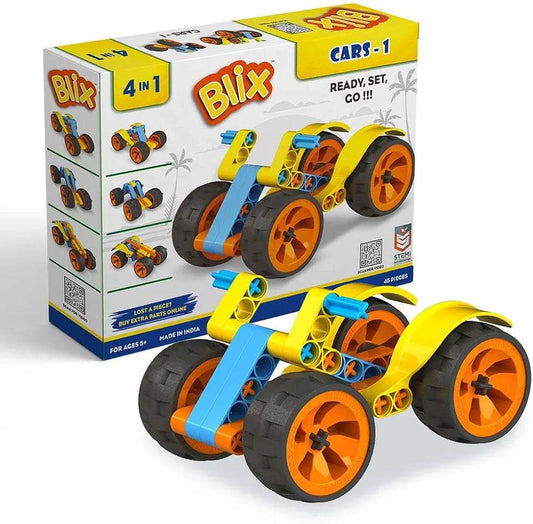 Blix Construction Car Toys For Kids - 4-In-1 Build Set - T-Rex the toyland Sitamarhi