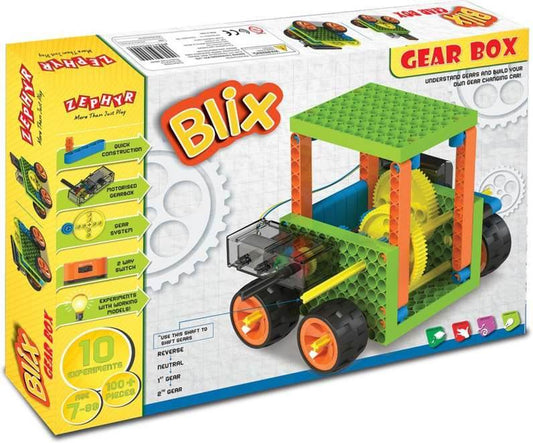 Blix Robotix Gears Box science kit by T-Rex the toyland Sitamarhi with motorized gearbox and gear system