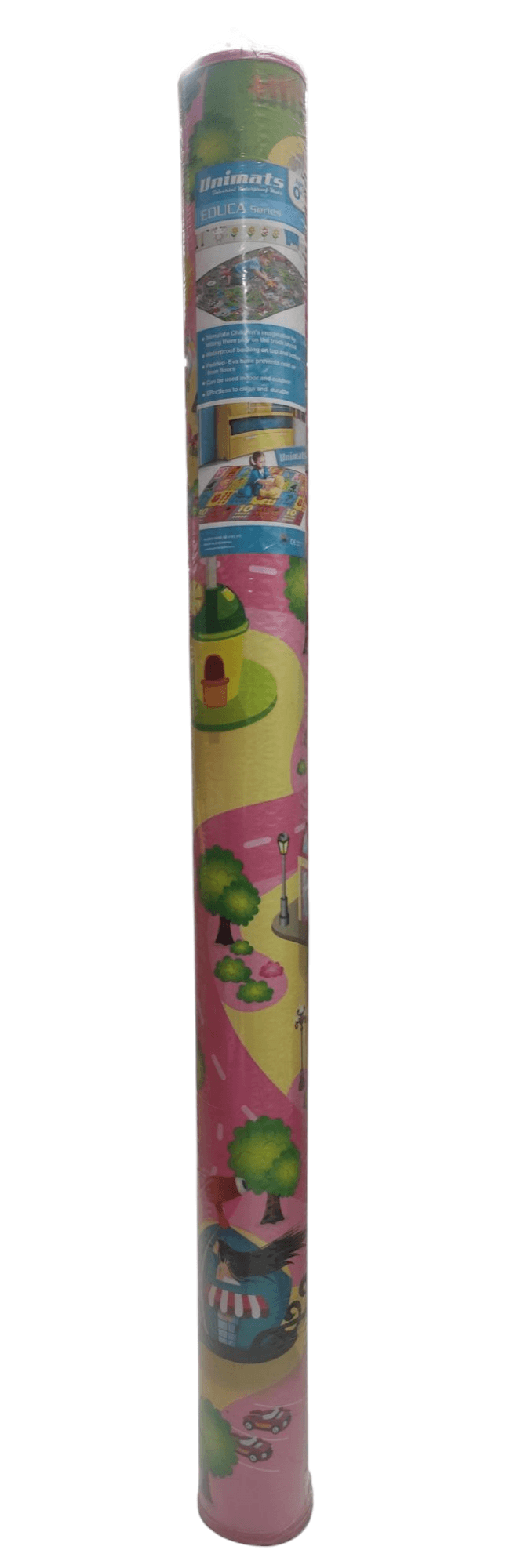 Candyland floor mat for children rolled up with colorful game design by T-Rex the toyland Sitamarhi