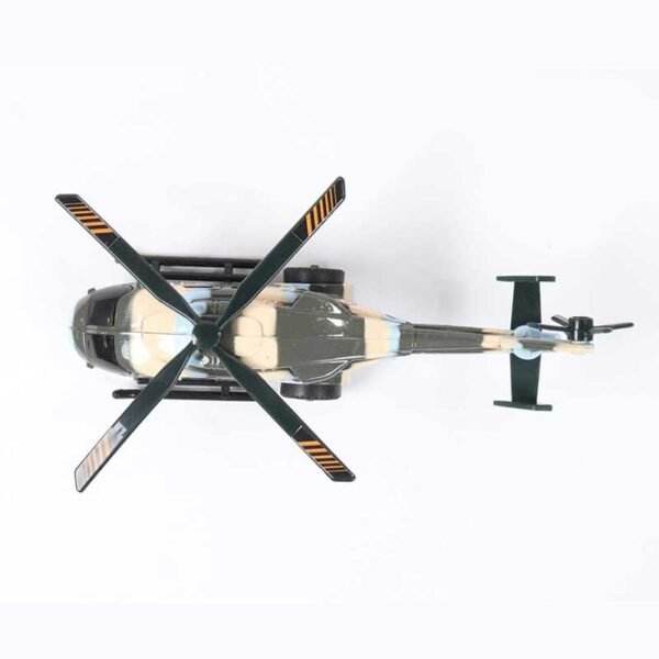 Top view of Centy Dhruv army helicopter toy with camo design by T-Rex the toyland Sitamarhi