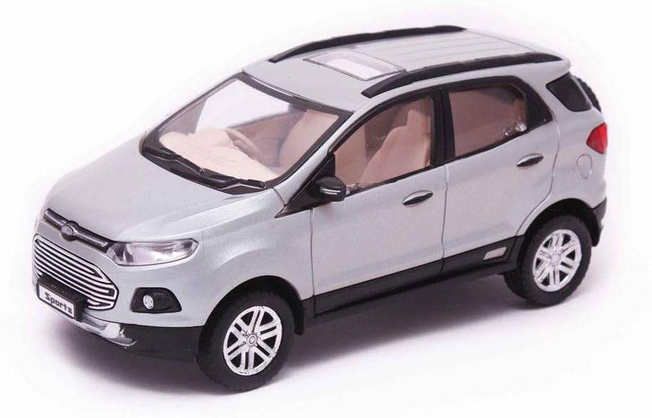 Centy Toys Ecosport model car pull back series in silver with detailed interior and black roof rails
