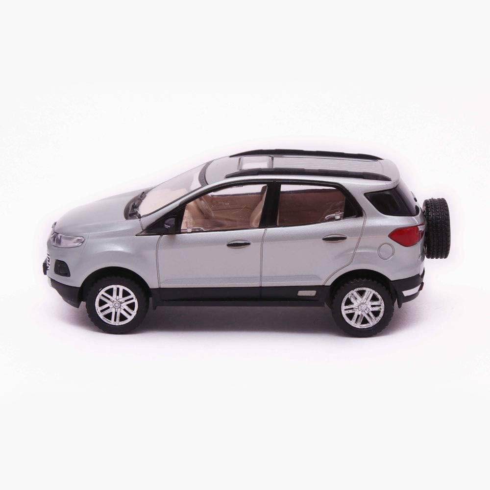 Centy Toys Ecosport model car pull back series in silver color with detailed exterior and spare tire