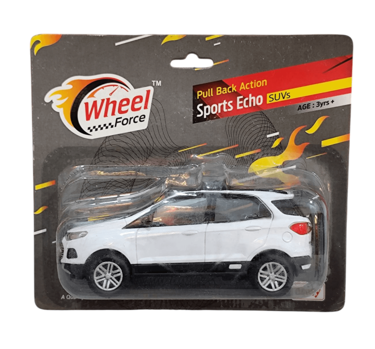 Centy Toys Ecosport model car pull back series white SUV toy with detailed design in packaging